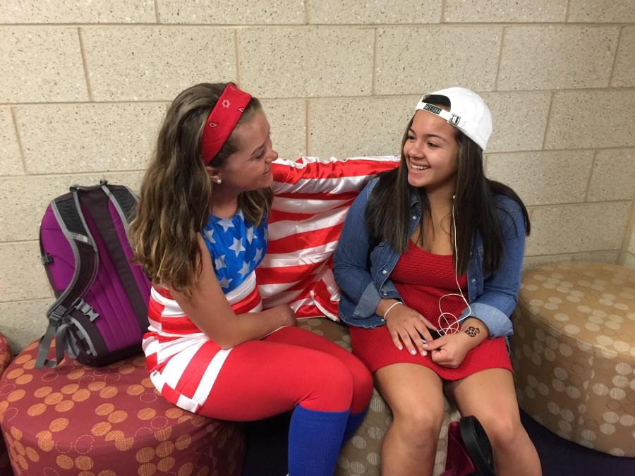 Senior Hannah Sugrue shows her Fourth of July spirit during last years HoliDay.