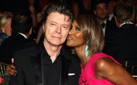 David Bowie with his wife, supermodel Iman.