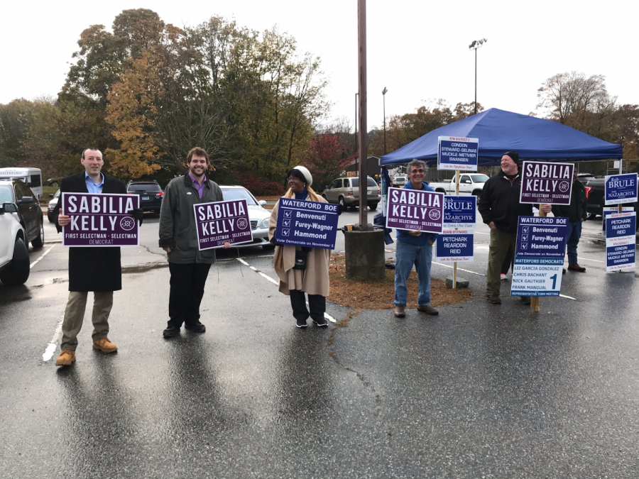 Campaigners outside of a polling station. Captured by ctexaminer.com