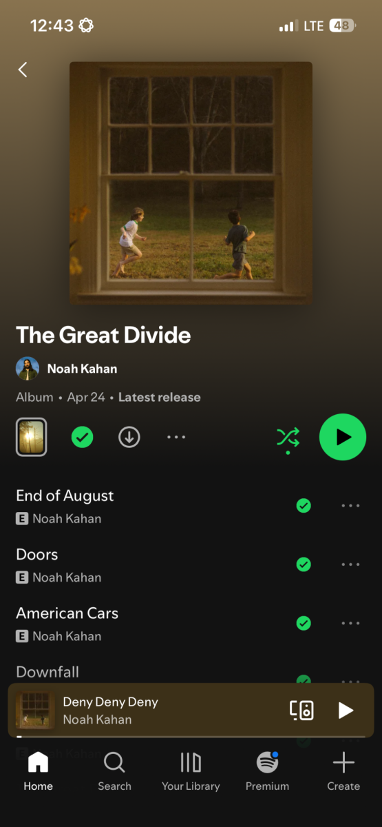 Noah Kahan's Album on Spotify